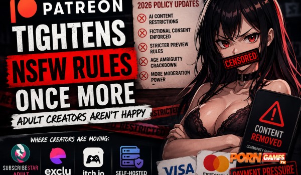 Patreon Tightens NSFW Rules Again - Adult Creators Aren’t Happy
