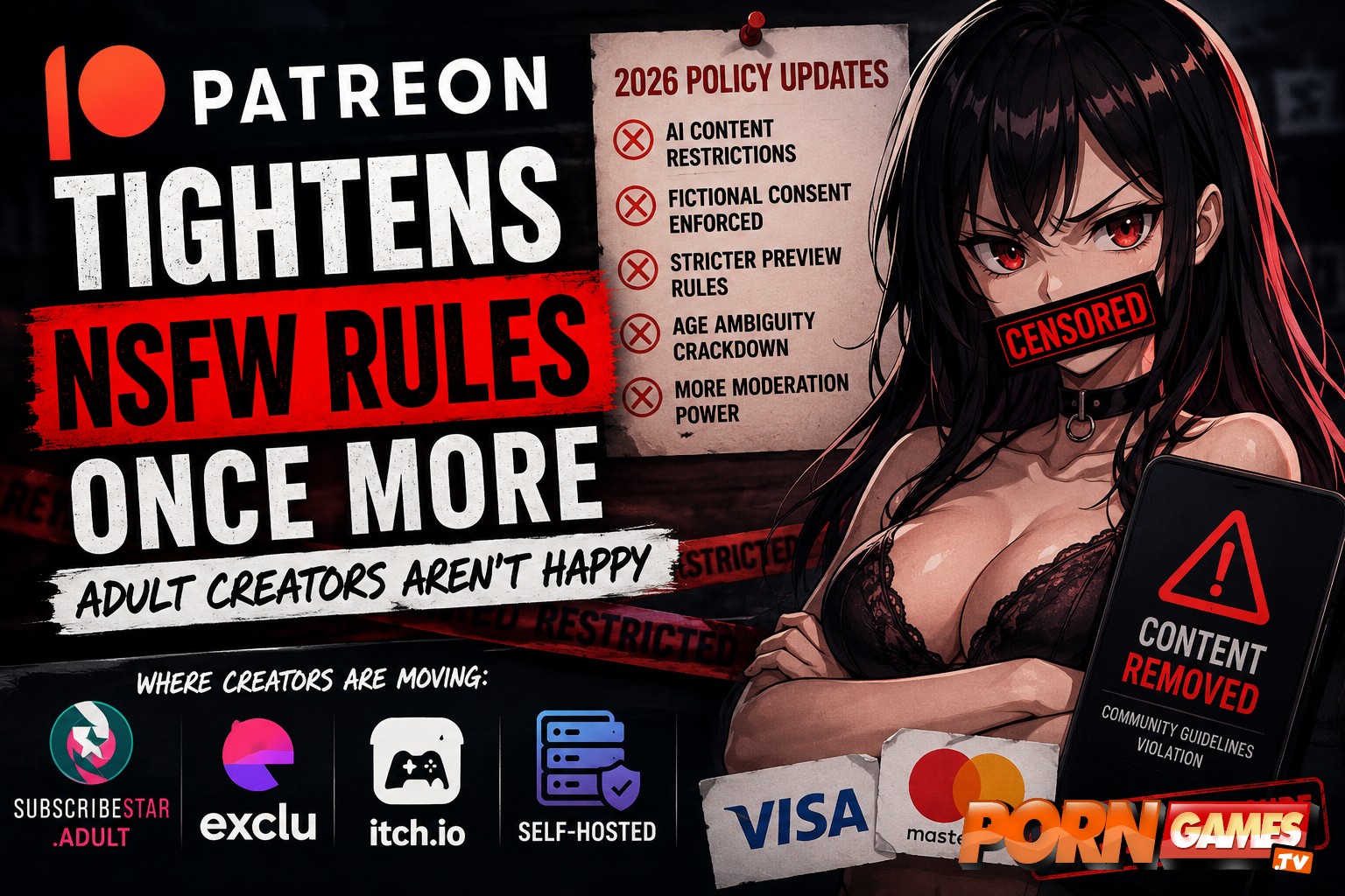 Patreon Tightens NSFW Rules Again - Adult Creators Aren’t Happy
